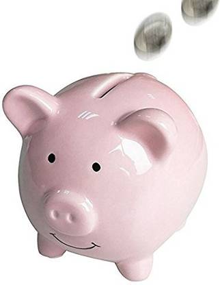 Good voice Piggy Bank, Mini & Small Cute Ceramic Coin Money Piggy Bank,Kids Piggy Banks A New Piggy Banks For Gift For Children (Pink) Coin Bank