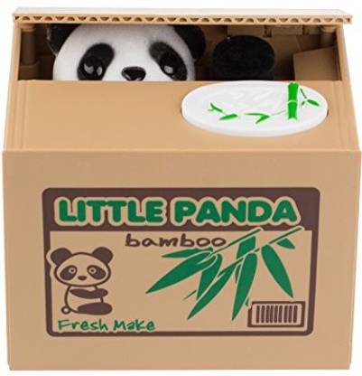 LemonBest Lemonbest Powstro Cute Itazura Stealing Coin Bank Cents Penny Buck Saving Money Box Pot Case Piggy Bank Panda Coin Bank