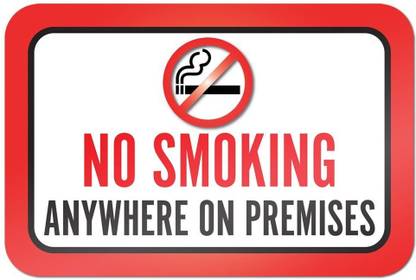 Color World Express No Smoking Anywhere in premises Emergency Sign