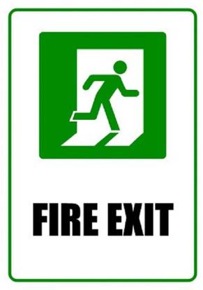 Color World Express Fire Exit Emergency Sign