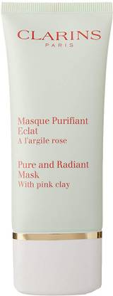 Clarins Paris Pure and Radiant Cleanser Mask with Pink Clay for Unisex, 1.7 Ounce