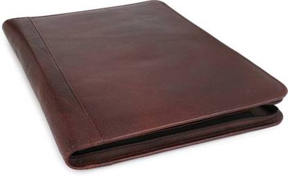 U Carry Me Genuine Leather Professional File Folder|File Cover|Certificates and Document Holder (25 x 34 cm) (Dark Brown)