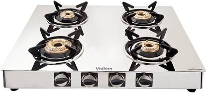 Vidiem Proflame 4 Burner Stainless Steel Manual Gas Stove
