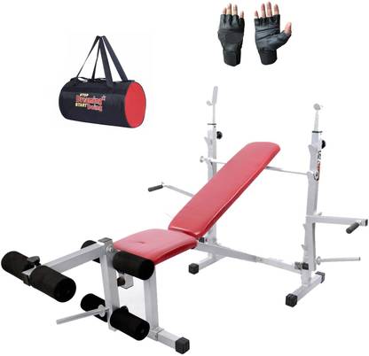 Lifeline Multi Bench 309 | Bundles With Gym Gloves and Gym Bag Home Gym Combo