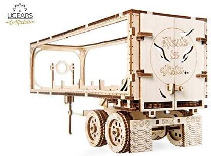 Ugears Mechanical wooden puzzle Model Trailer for VM-03 Truck Construction Set