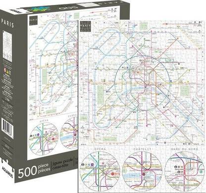 Aquarius Paris Metro 500 Piece Jigsaw Puzzle - Paris Metro 500 Piece ...