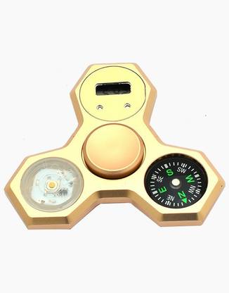 OWO Gold Hexagon Shaped High Speed Lightning Spinner with Compass and Watch