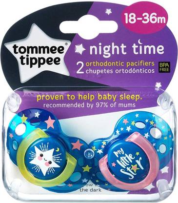 Tommee Tippee Closer To Nature Night Pacifier, 18-36 Months, 2 Count Soother