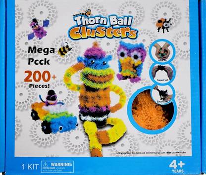 ASIAN HOBBY CRAFTS Bunchems Thorn Ball Clusters Mega Pack with 10 Bug Creation Accessories (100 Pieces)
