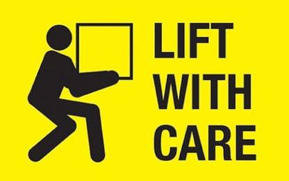 Handle With Care poster Size Self Adhesive Label For Heavy Consignment Dispatch Paper Print
