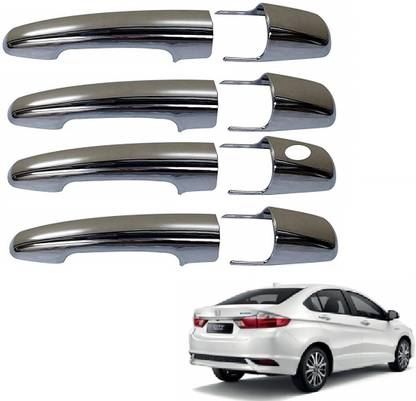 AuTO ADDiCT Car Chrome Handles for Honda City (2014-Present) Hyundai City Car Door Handle