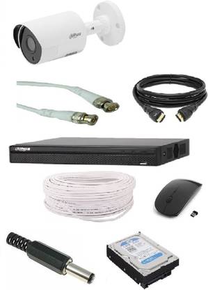 DAHUA 2mp 1 bullet 4 channel dvr 500 GB hard disk Security Camera
