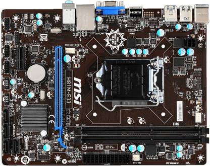 MSI H81M-E33 LGA 1150Socket Micro-ATX Intel H81 Express Chipset DDR3 Motherboard for Desktop