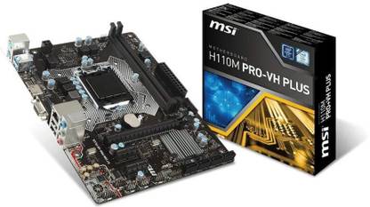 MSI H110M PRO-VH PLUS LGA1151Socket Micro-ATX Intel H110 Chipset DDR4 Motherboard for Desktop