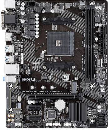 GIGABYTE GA-A320M-S2H AM4Socket Micro-ATX AMD A85X Chipset DDR4 Motherboard for Desktop