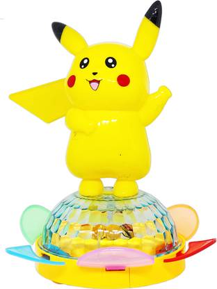Jack Royal 4D Musical pikachu Toy With unique Spin Lighting Ball, Music, B/O & Omni-directinal