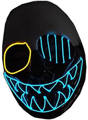 Genrc Scary Led Mask Purge Halloween Light Up Professional Rave Costumes Glow Stick Led Face Changeable Party City Mask for Parties Fe