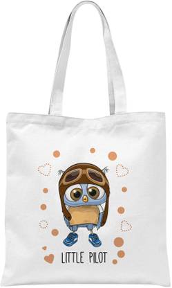 Rawbags Rawbags'Little Pilot'-White tote bag Multipurpose Bag