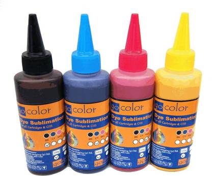 Gocolor Premium High Quality Sublimation Ink 100 Ml X 4 Color For only Epson Printer Tri-Color Ink Cartridge