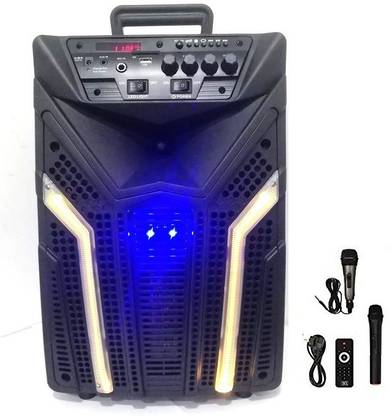 Gadget-Wagon PS 86 40W Mitsun 8" Inbuilt USB, FM Radio, AUX, Wired Mic Port Portable Bluetooth Karaoke High bass Treble control with Recording function Speaker Outdoor, Indoor PA System