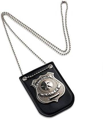 Genrc Dress Up America Pretend Play Police Badge With Chain And Belt Clip