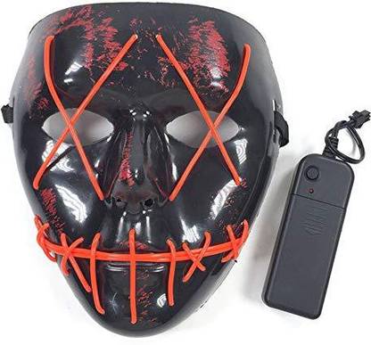 Genrc Tretree Halloween Mask LED Light up Purge Mask for Festival Cosplay Halloween Costume(Red)