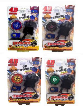 CIVIL 4D System Metal Masters Fury Beyblade Pack of 4 Combo (Multicolor)