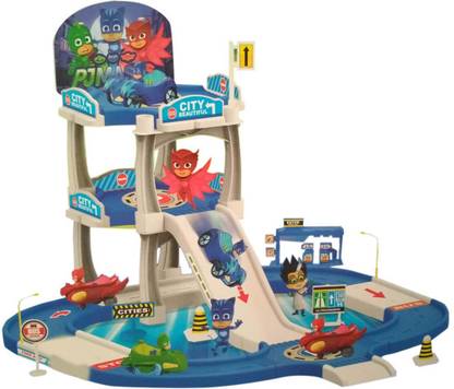 HALO NATION Pj Masks PJ Command Center - High Tower Parking Lot Toys with Lot Car Characters - Catboy Owlette Gekko Masked Figure