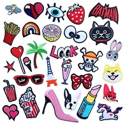Decoration & Repair for Clothing Backpacks Jeans Outer Space Irich Embroidered Appliques DIY Accessory 20Pcs Iron On Patches Caps Shoes & More