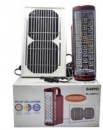 Sanyo Emergency LED Rechargeable Light with Solar Panel & USB Socket 26 Lantern Emergency Light