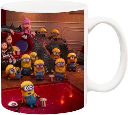 ANNI69 Minion Watching Movie In Home With Their Boss On Your Coffee Ceramic Coffee Mug