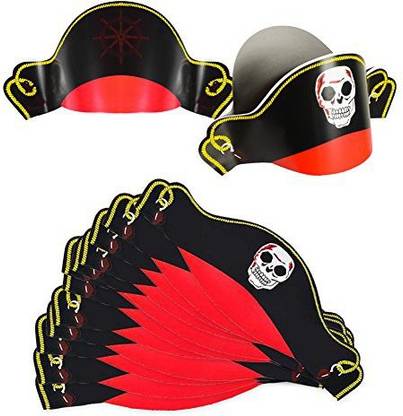 Genrc Pirate Party Hats - 12 Pack - Pirate Birthday Hats - Pirate Theme Party Supplies - Pirate Party by Funny Party Hats