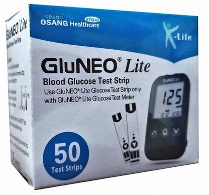 Gluneo Lite Gluco Lite 50 Glucometer Strips