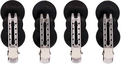 Bueno Professional Section Duck Clips, Hair Coloring Section Clips, Set Of 4 Duck Clips For Hair Styling, Pack Of 1 (Black) Hair Clip