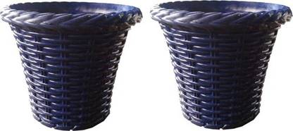 Antier 8 Inch Juhi Garden Planter Pot, ( Multi color set of 2) Plant Container Set