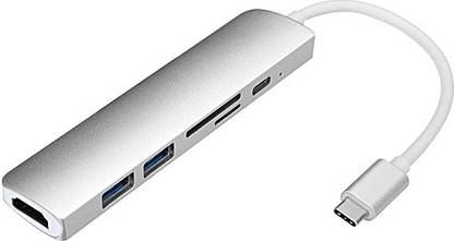microware 6 In 1 Multifunctional USB Type C Hub To HD Adapter Dock Dongle For Tablet Notebook LBQ Type C 6 in 1 Multi-Ports Hubs USB Hub