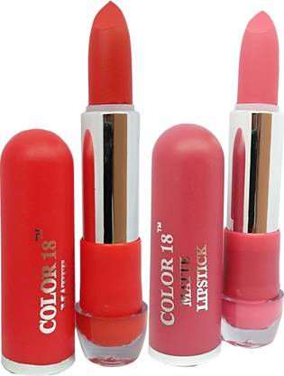 color 18 HD MAT Lipstick Super Stay for Smooth Lips (07,14)