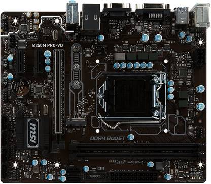 MSI B250M PRO-VD LGA1151Socket Micro-ATX Intel B250 Chipset DDR4 Motherboard for Desktop