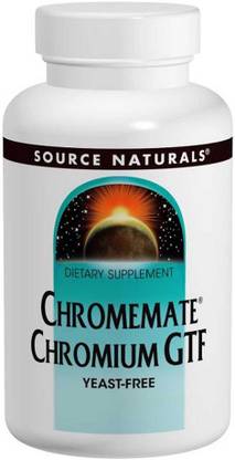 Source Naturals Source Naturals, Chromemate Chromium GTF, 200 mcg, 240 Tablets