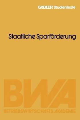 Anlageformen - Staatliche Sparfoerderung