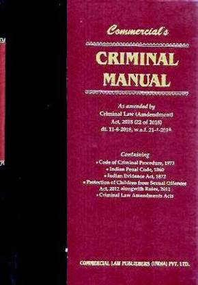 Criminal Manual as amended by Criminal Law (Amendment) Act 2018 dated 11/08/2018 w.e.f 21-04-2018 - Pocket edition ( Hardcover)