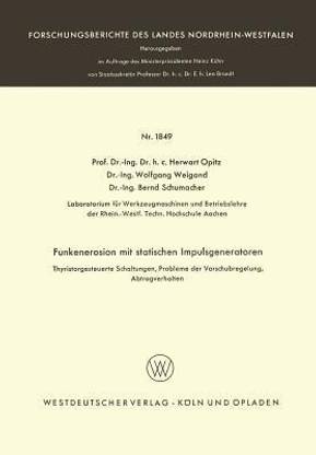 Funkenerosion mit statischen Impulsgeneratoren