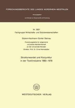 Strukturwandel und Konjunktur in der Textilindustrie 1960 - 1978