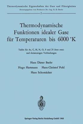 Thermodynamische Funktionen idealer Gase fuer Temperaturen bis 6000 degreesK