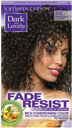 Softsheen Carson Dark and Lovely Fade Resist Rich Conditioning Color, Natural Black 372 , Black
