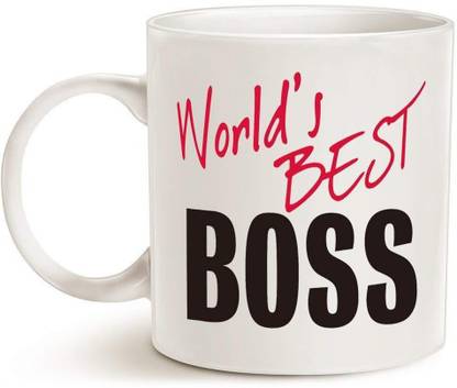 Pepronica Funny Christmas Gifts Boss Coffee, World's Best BOSS - Work and Office Holiday or Birthday Ceramic Coffee Mug