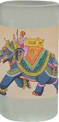 Blazejets Multicolor Animal Printed Design Glass Beer Mug