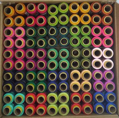 jay shubham threads 100 tubes (25 shades each 4 in no) Set-2 Thread