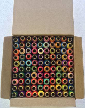 jay shubham threads 100 tubes (100 shades each 1 in no) Thread