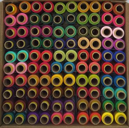 jay shubham threads 100 tubes (50 shades each 2 in no) Set-1 Thread
